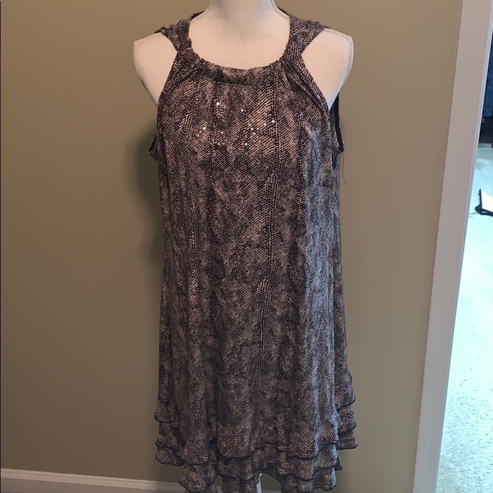 Dressy or casual sparkly animal print dress
